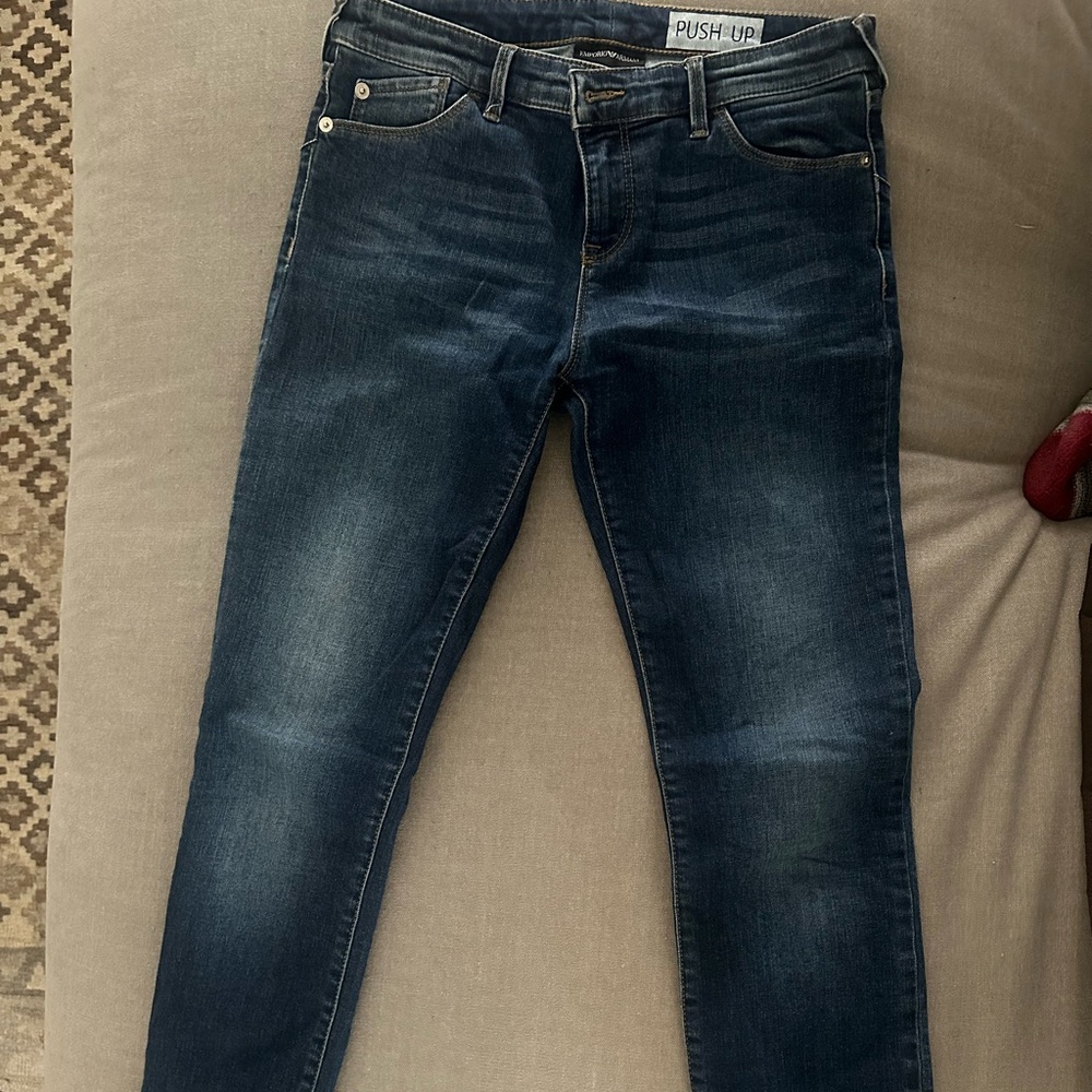 Emporio Armani Women's Dark Blue Skinny Jeans- push up